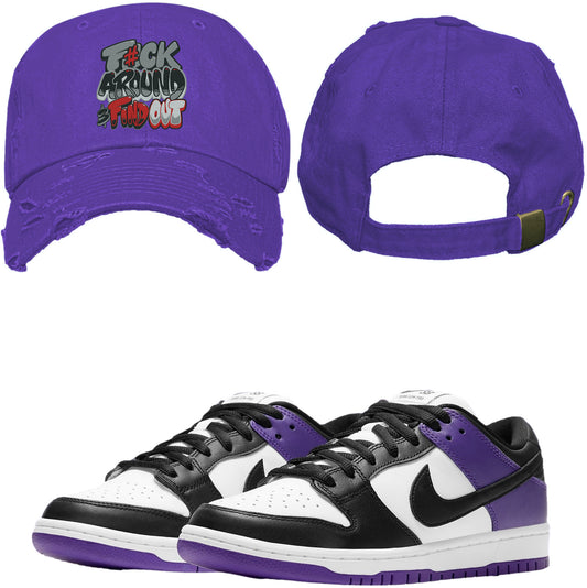 Court Purple Dunks Dad Hat to Match - F#ck