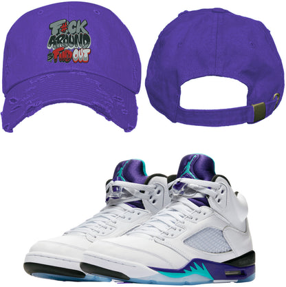 Jordan 5 Grape 5s Dad Hat to Match - F#ck