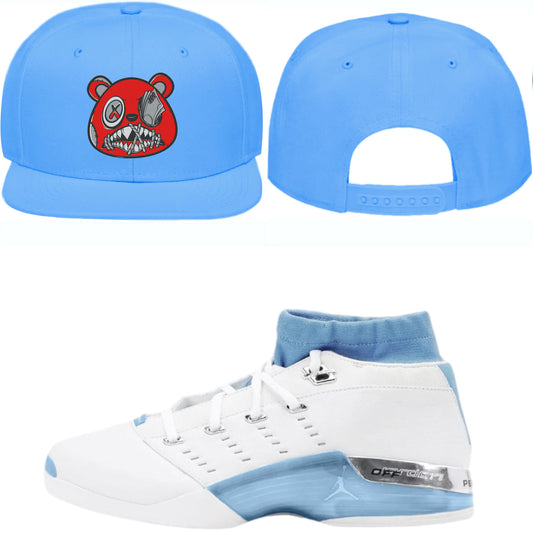 Jordan 17 Low University Blue UNC 17s Snapback Hat to Match - RED MONEY TALKS BAWS