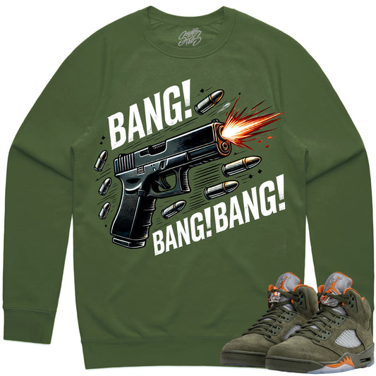 Jordan Olive 5s Sweater to Match - Sweatshirt - Bang!