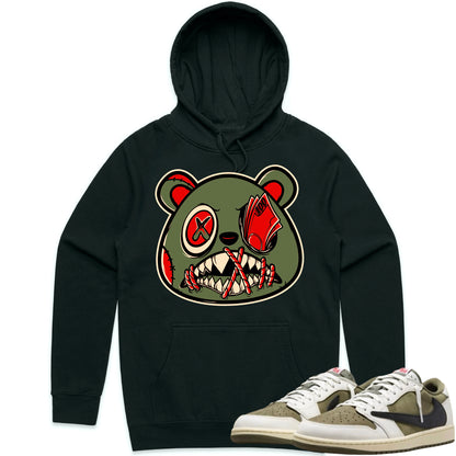 Jordan 1 Travis Scott Olive Hoodie to Match - Sneaker Tees - Money Talks Baws