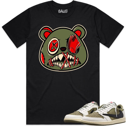 Jordan 1 Travis Scott Olive Shirt to Match - Sneaker Tees - Money Talks Baws