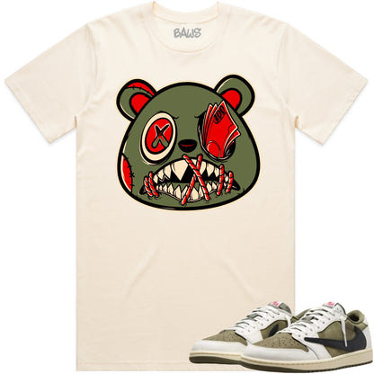 Jordan 1 Travis Scott Olive Shirt to Match - Sneaker Tees - Money Talks Baws