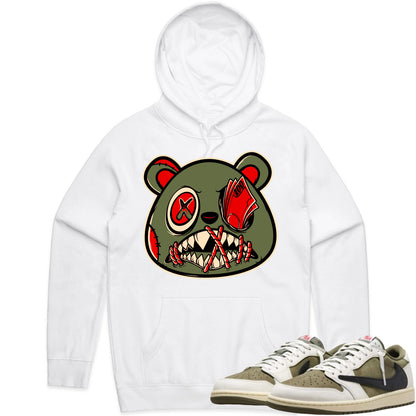 Jordan 1 Travis Scott Olive Hoodie to Match - Sneaker Tees - Money Talks Baws