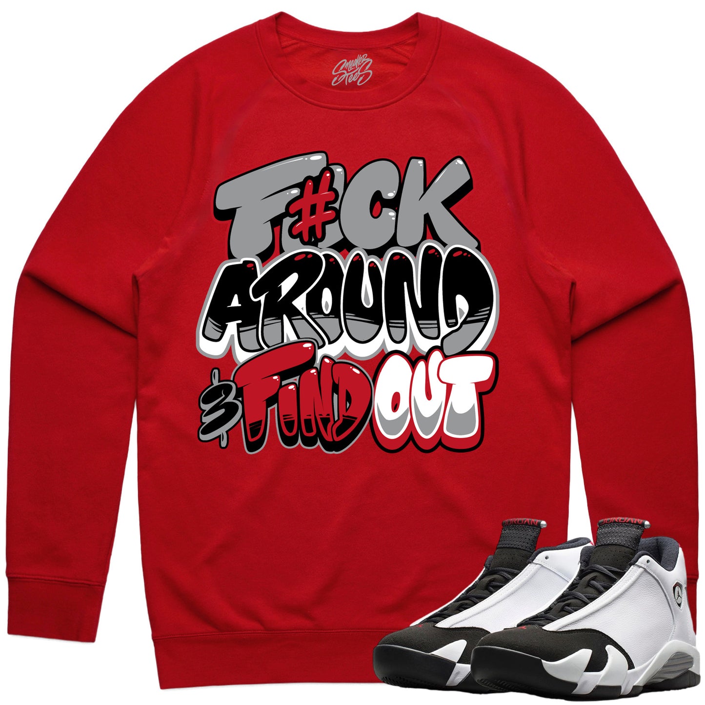 Black Toe 14s Sweater to Match - Jordan 14 Sneaker Tees - F#ck