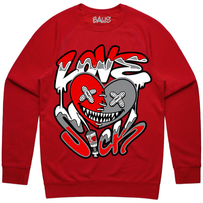 Valentines Day Sweater - Red - Love Sick