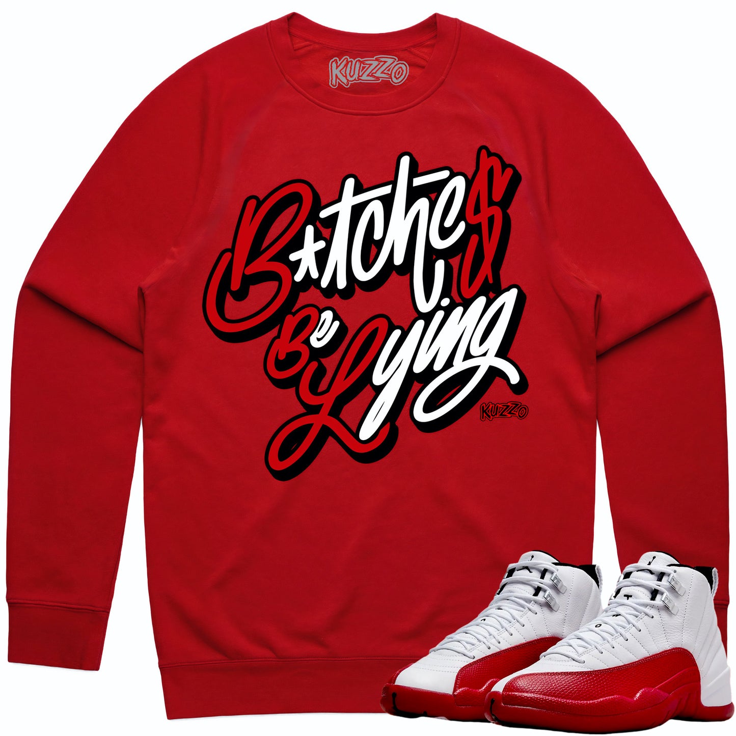 Cherry 12s Sweater - Jordan 12 Sweatshirt to Match - BBL