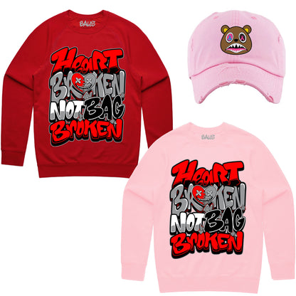 Valentines Day Sweater Bundle with Free Gift - Pink and Red - Heart Broken