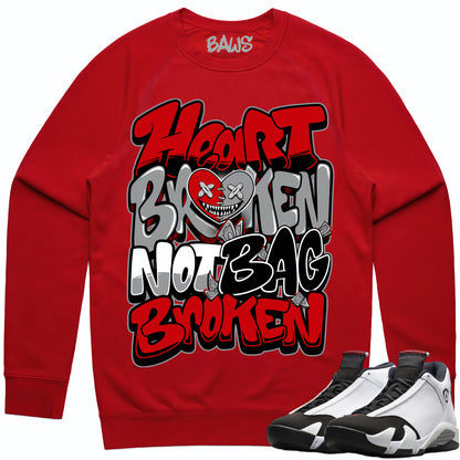 Black Toe 14s Sweater to Match - Jordan 14 Sneaker Tees - Heart Broken Baws