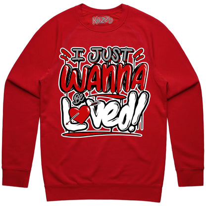 Valentines Day Sweater - Red - Loved