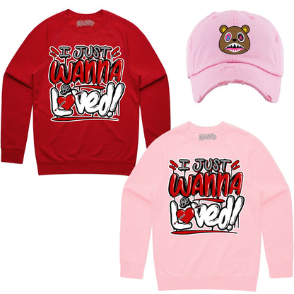 Valentines Day Sweater Bundle with Free Gift - Pink and Red - Loved