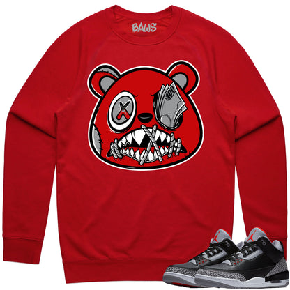 Black Cement 3s Sweater to Match - Jordan 3 Sneaker Tees - Money Talks Baws