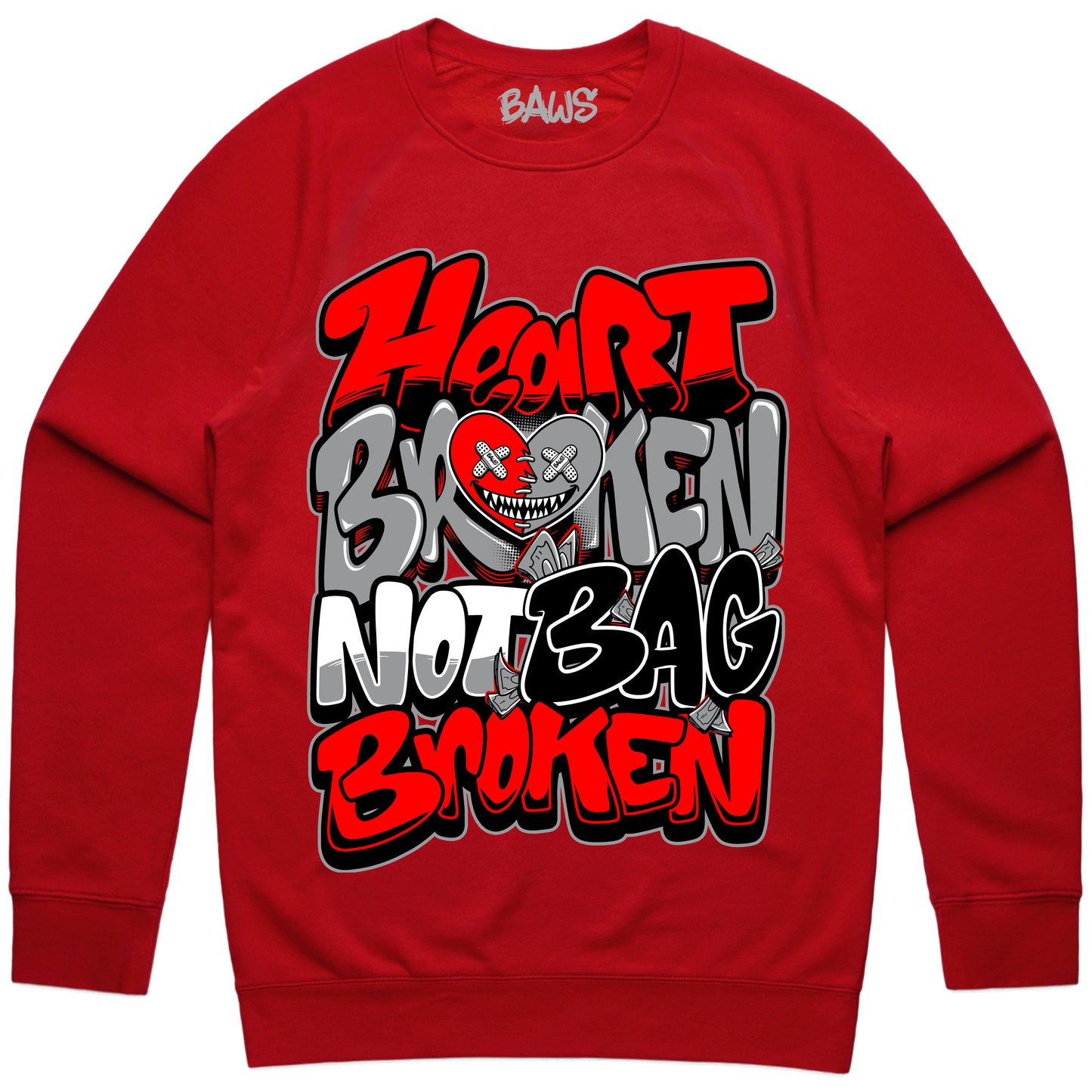 Valentines Day Sweater - Red - Heart Broken