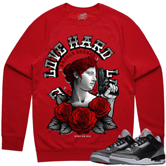 Black Cement 3s Sweater to Match - Jordan 3 Sneaker Tees - Aphrodite