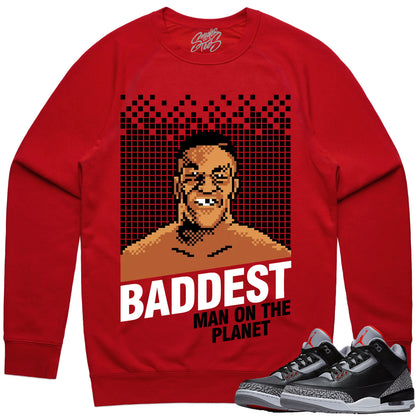 Black Cement 3s Sweater to Match - Jordan 3 Sneaker Tees - Baddest