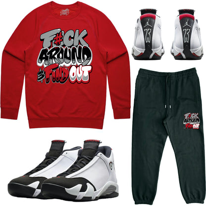 Black Toe 14s Sneaker Outfit - Sweater & Jogger Sweat Suit - F#ck