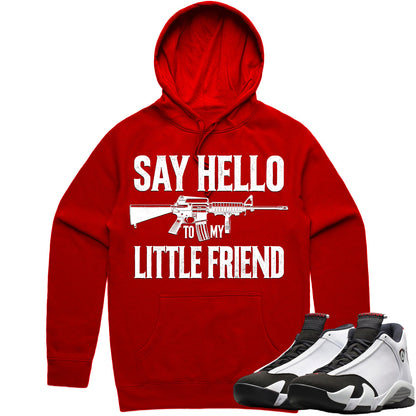 Black Toe 14s Hoodie to Match - Jordan 14 Sneaker Tees - Little Friend