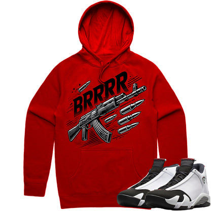 Black Toe 14s Hoodie to Match - Jordan 14 Sneaker Tees - Brrr