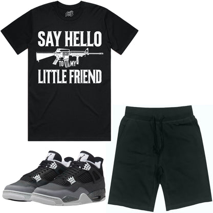 Fear 4s Sneaker Outfit - Shirt and Shorts - Little Friend