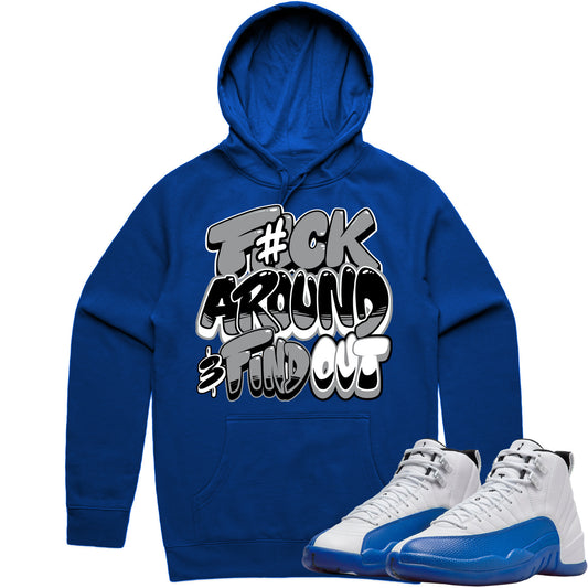 Blueberry 12s Hoodie to Match - Jordan 12 Sneaker Tees - F#ck