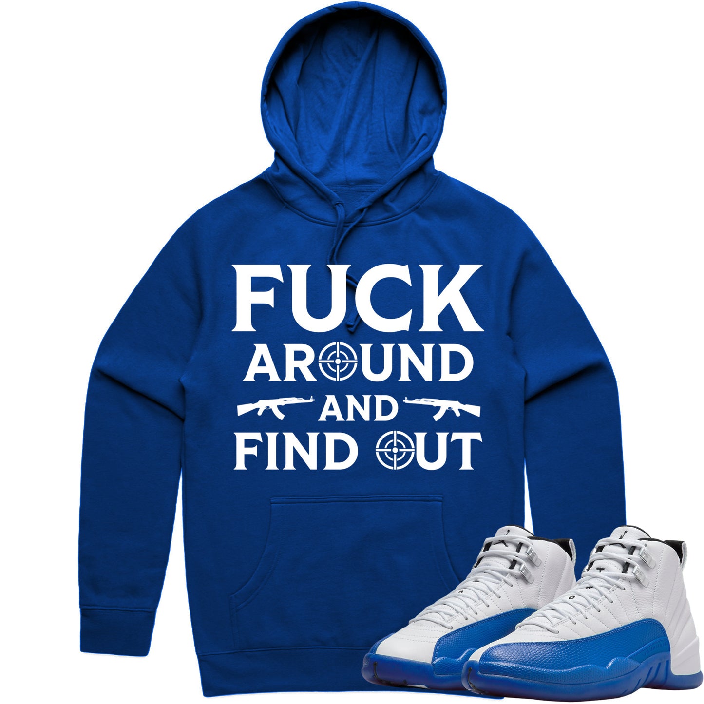 Blueberry 12s Hoodie to Match - Jordan 12 Sneaker Tees - FAK47