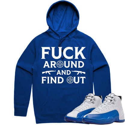 Blueberry 12s Hoodie to Match - Jordan 12 Sneaker Tees - FAK47