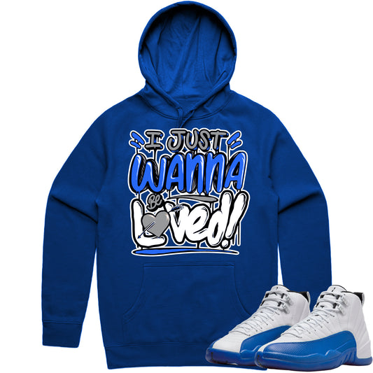 Blueberry 12s Hoodie to Match - Jordan 12 Sneaker Tees - Loved