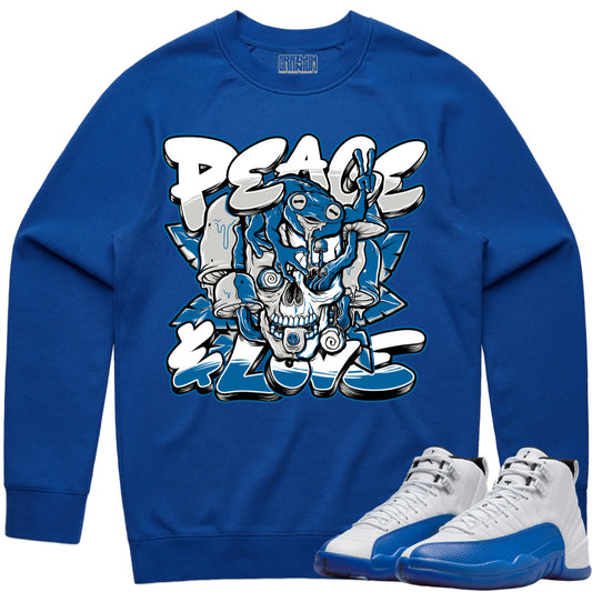 Jordan 12 Blueberry 12s Sweater to Match - Peace Love