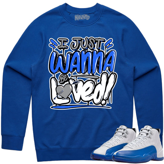 Blueberry 12s Sweater to Match - Jordan 12 Sneaker Tees - Loved