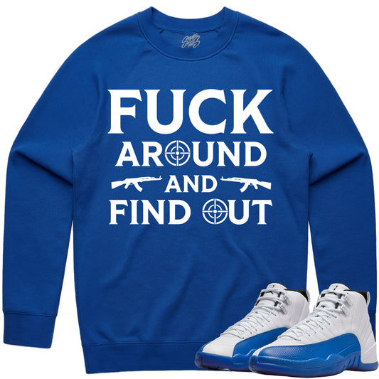 Blueberry 12s Sweater to Match - Jordan 12 Sneaker Tees - FAK47