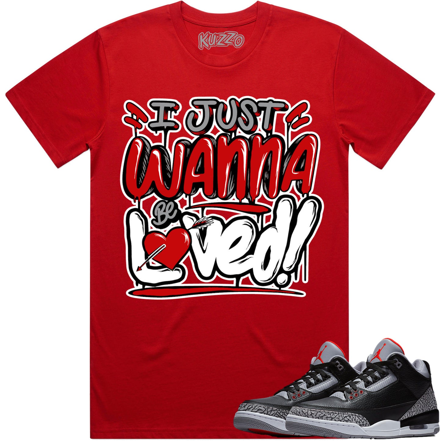 Black Cement 3s Shirt to Match - Jordan 3 Sneaker Tees - Loved