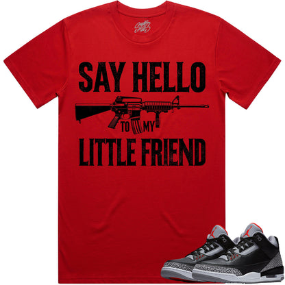 Black Cement 3s Shirt to Match - Jordan 3 Sneaker Tees - Little Friend