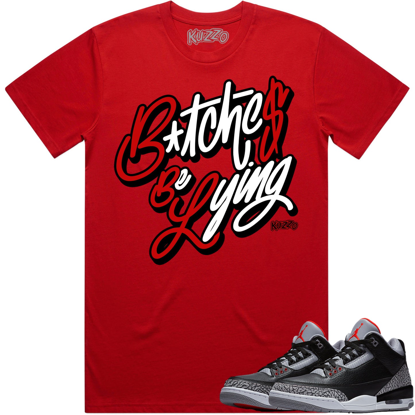 Black Cement 3s Shirt to Match - Jordan 3 Sneaker Tees - BBL