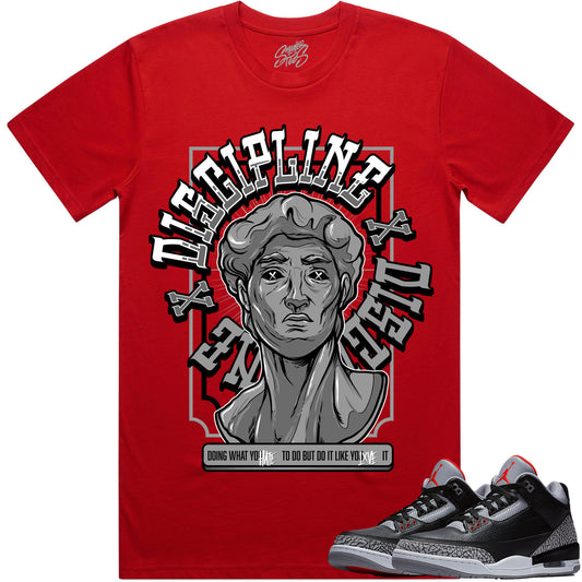 Black Cement 3s Shirt to Match - Jordan 3 Sneaker Tees - Discipline