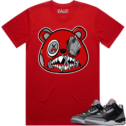 Black Cement 3s Shirt to Match - Jordan 3 Sneaker Tees - Money Talks Baws