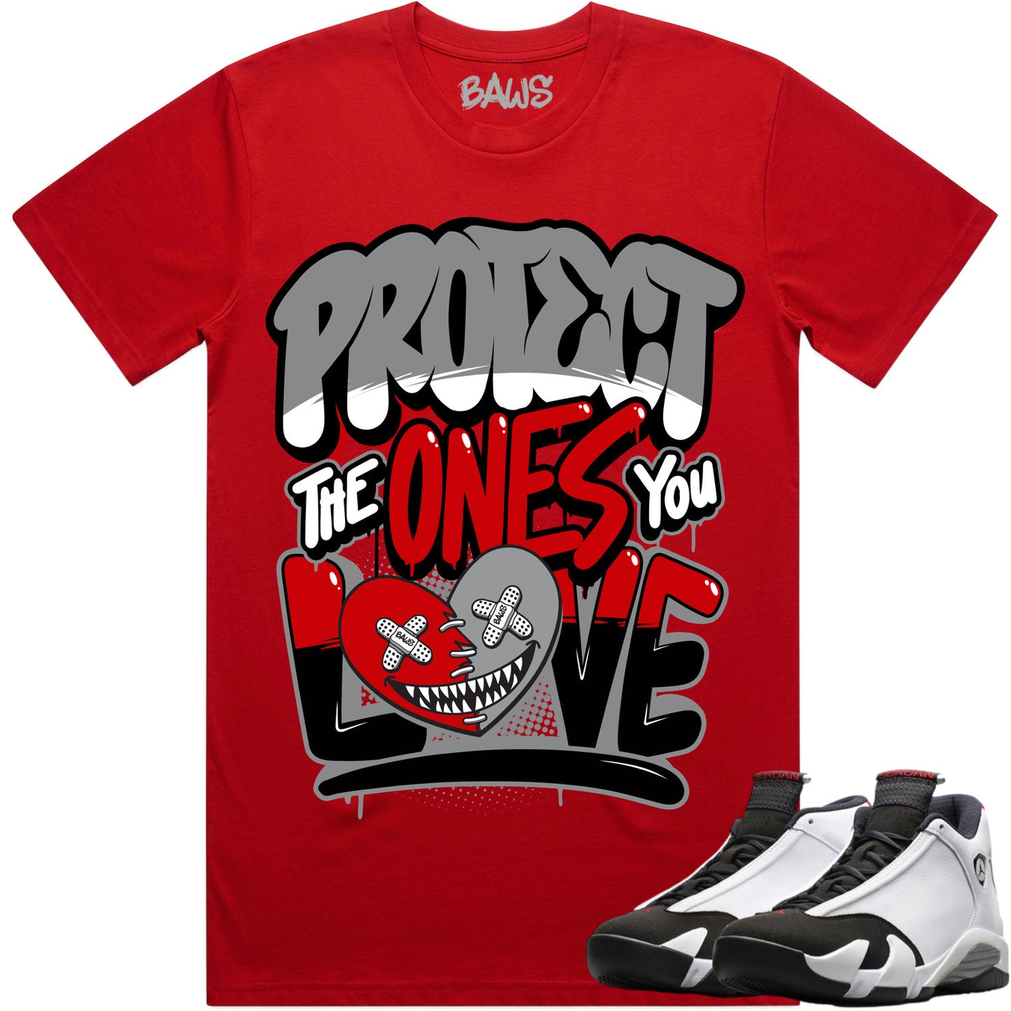 Black Toe 14s Shirt to Match - Jordan 14 Sneaker Tees - PTYOL Baws