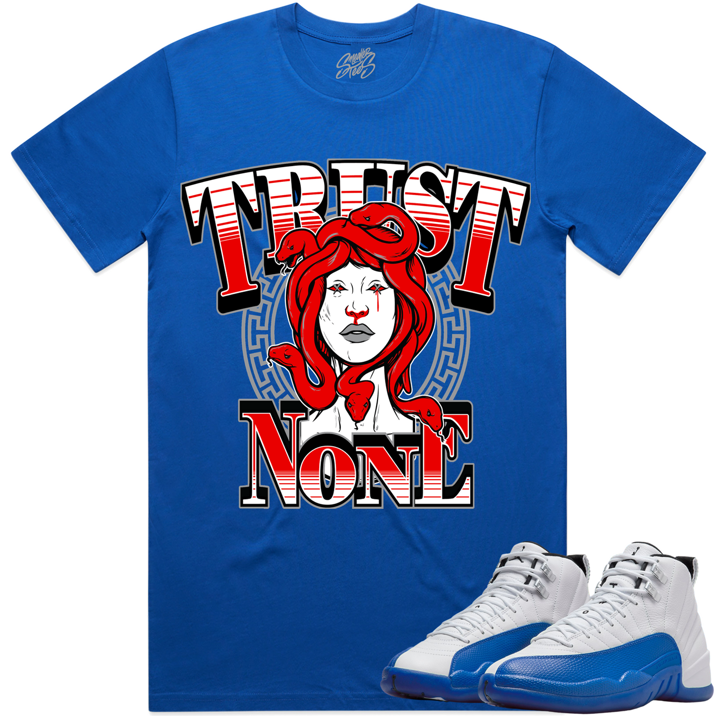 Jordan Blueberry 12s Shirt to Match - Jordan 12 Sneaker Tees - Trust No One