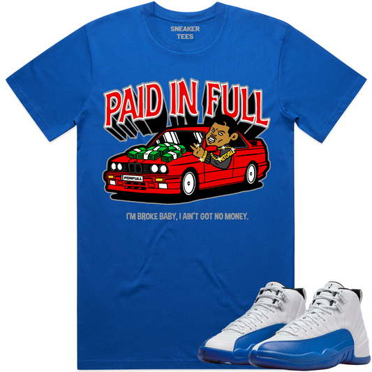 Jordan Blueberry 12s Shirt to Match - Jordan 12 Sneaker Tees - Paid