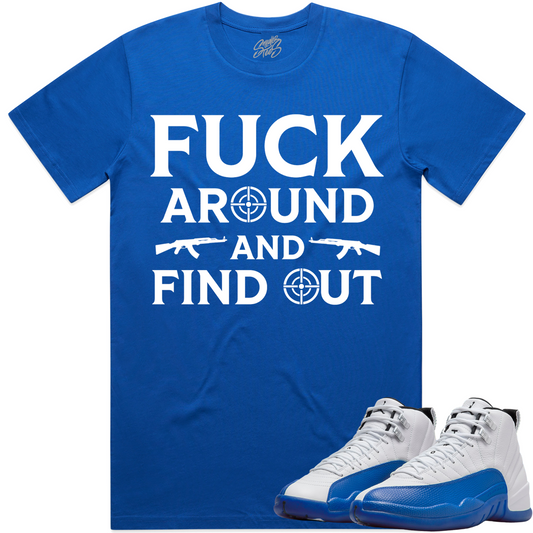 Blueberry 12s Shirt to Match - Jordan 12 Sneaker Tees - FAK47