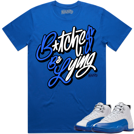 Blueberry 12s Shirt to Match - Jordan 12 Sneaker Tees - BBL