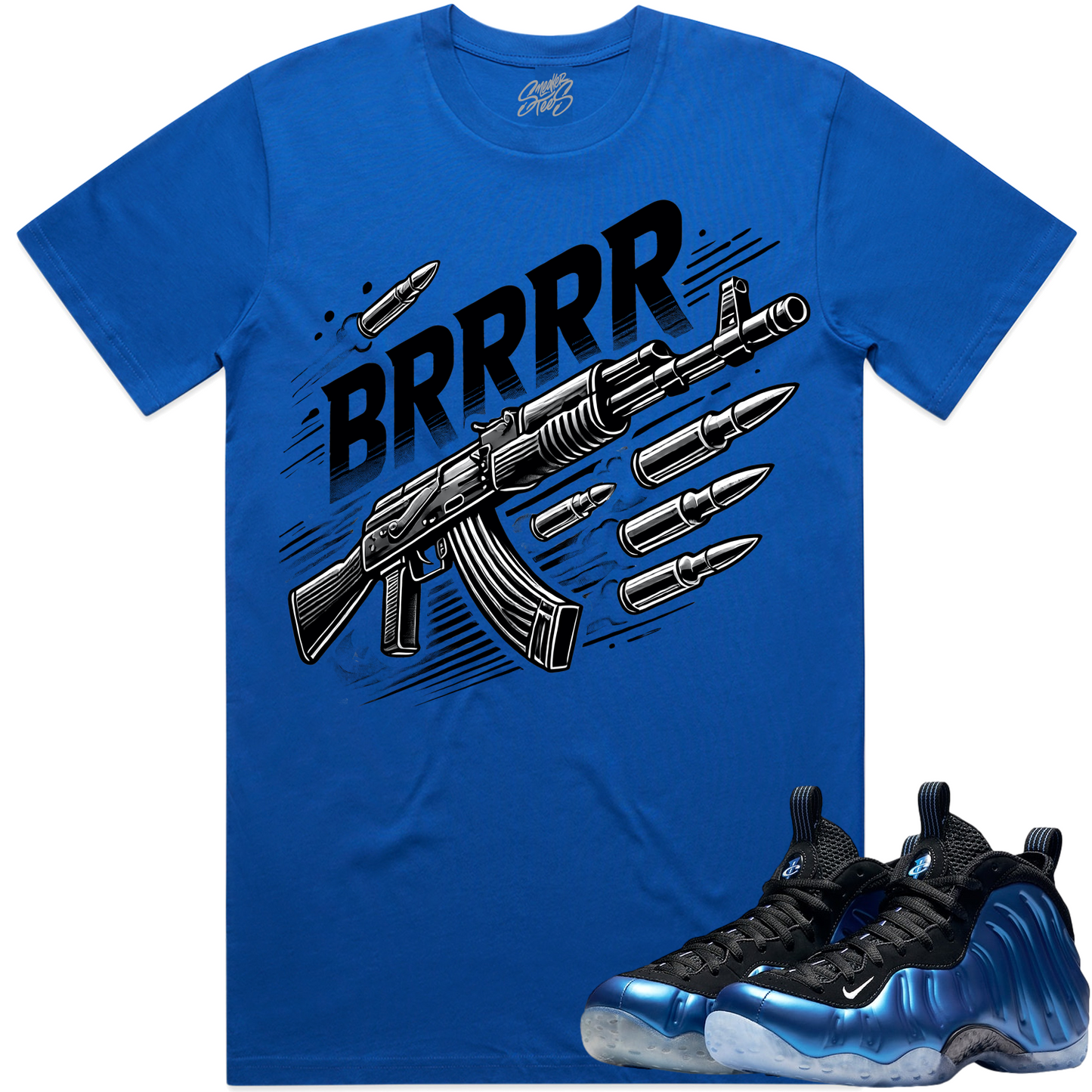 International Blue Royal Foamposites Sneaker Tees - Shirt to Match - Brrr