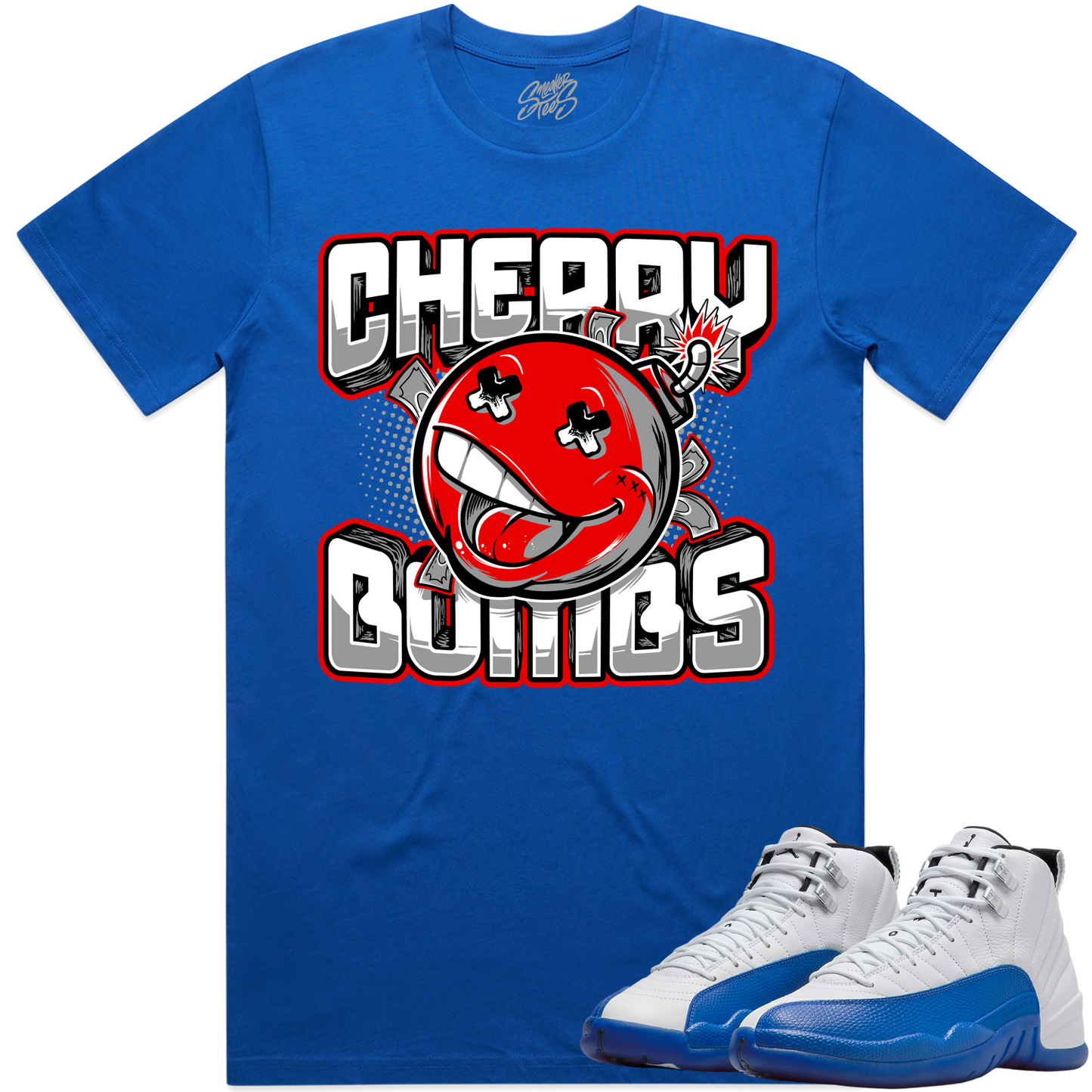 Jordan Blueberry 12s Shirt to Match - Jordan 12 Sneaker Tees - Cherry Bombs