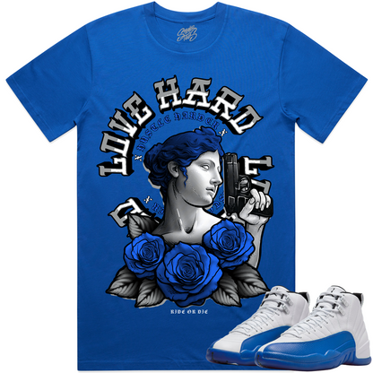 Blueberry 12s Sneaker Tees - Jordan 12 Shirt to Match - Aphrodite