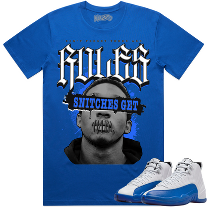 Blueberry 12s Shirt to Match - Jordan 12 Sneaker Tees - Stitches