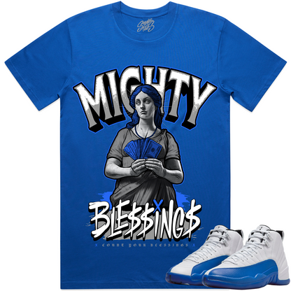 Blueberry 12s Sneaker Tees - Jordan 12 Shirt to Match - Blessings