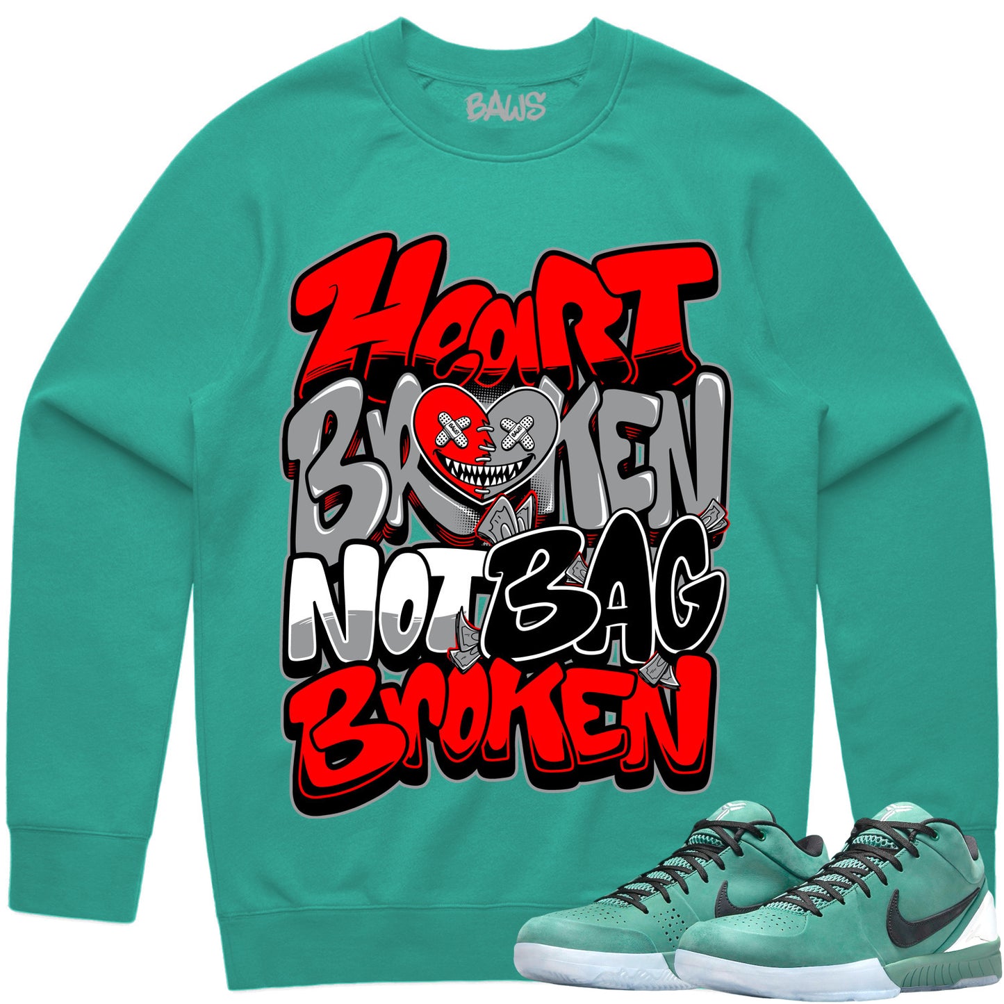 Kobe 4 Girl Dad Sweater to Match - Sweatshirt - Heart Broken Baws