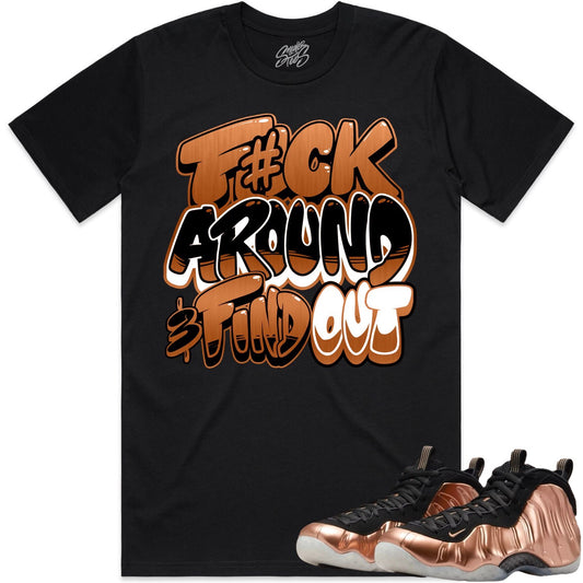 Copper Foamposites Shirt to Match - Sneaker Tees - F#ck