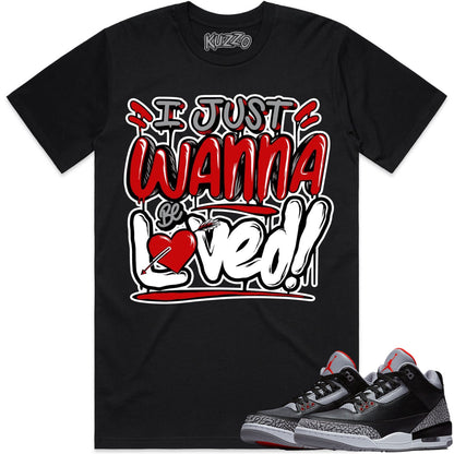 Black Cement 3s Shirt to Match - Jordan 3 Sneaker Tees - Loved