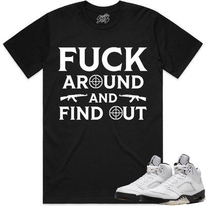 Reverse Metallic 5s Shirt to Match - Jordan 5 Sneaker Tees - Fuck AK47