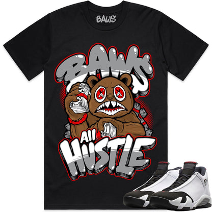 Black Toe 14s Shirt to Match - Jordan 14 Sneaker Tees - Hustle Baws